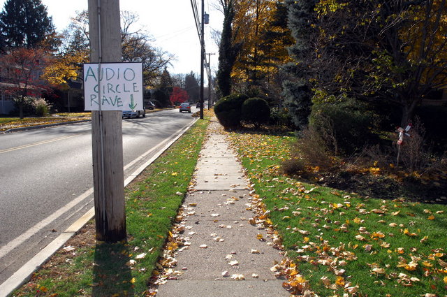 NY Audio Rave street sign