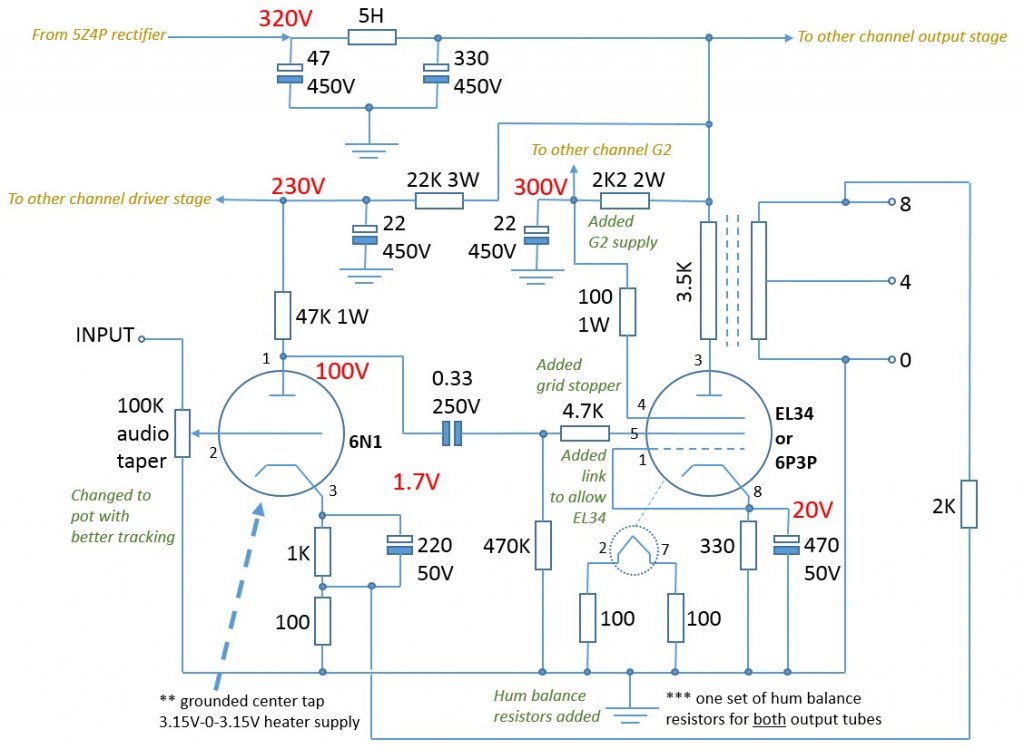 Revised SEP Chinese Kit Amp Circuit