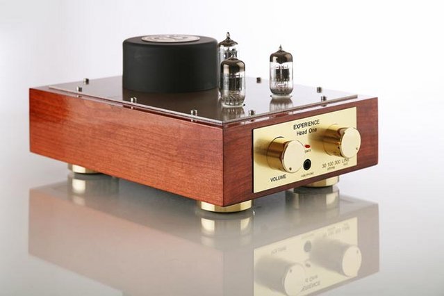 The Experience Head One - SET Headphone Amplifier

Specifications: 

- Tube complement: 2 x 6S45P, 1 x EX80 (81) 
- Frequency response: 20Hz-57k Hz 
- Input sensitivity: 1Vrms 
- Inputs: CD, AUX 
- Outputs: Headphones, Line out, Subwoofer out 
- Output impedance (headphones): 30-100-300 ohms 
- Output power: 300mW 
- Gain on Line output: 18dB 
- Input voltage: 120V 
- Input power: 30VA