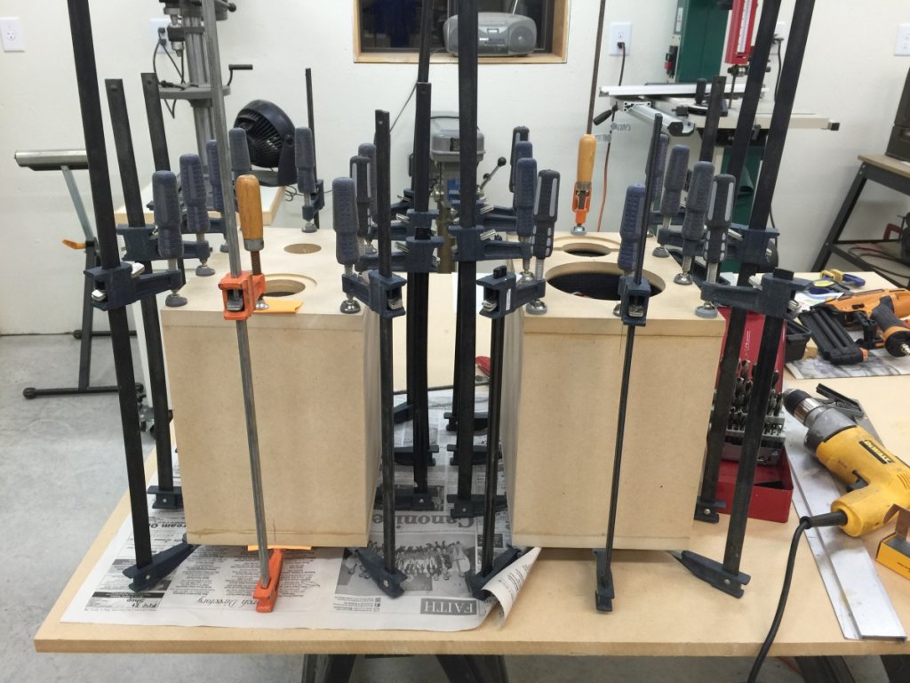 Front baffle glued