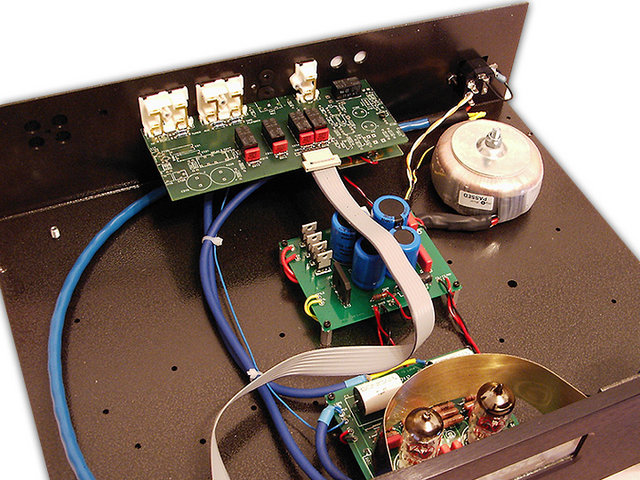 General interior shot at Odyssey Candela preamplifier - An inside look at Candela preamplifier from Odyssey Audio