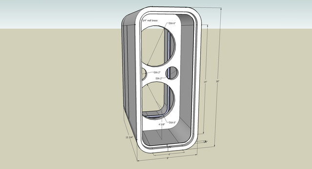 TS3 MTM upper - Concept drawing for Selah TS3 upper mtm cabinet