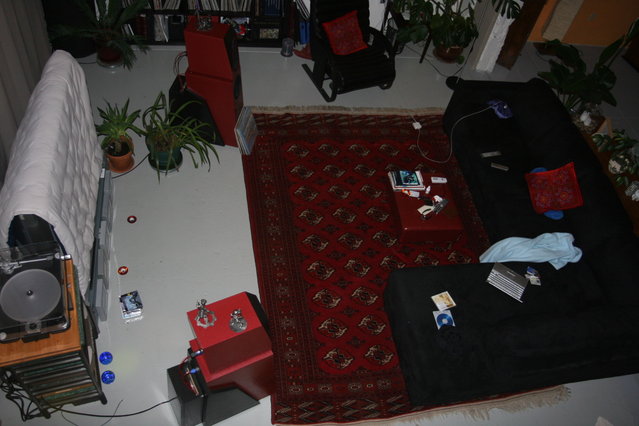 Listening area, scene from the loft