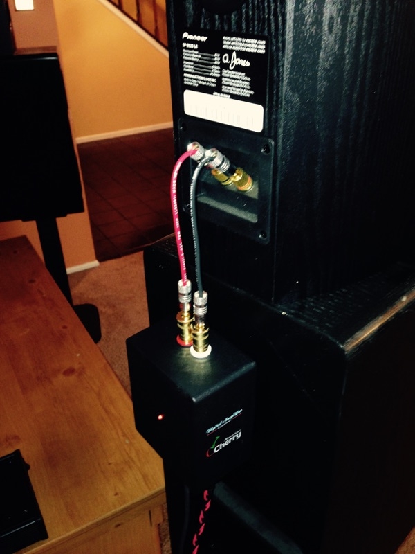 In-Line Maraschino Cherry Amp hanging with non-locking banana plugs