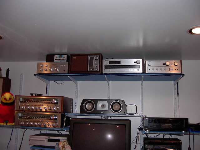 The Wall all the gear on my top shelf is on display, and gear that I used to, but no longer use in my system