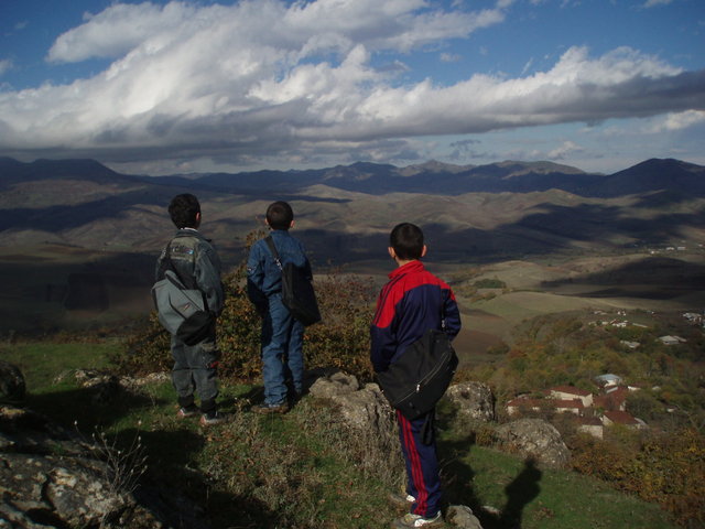 Karmir Shuka - My "guides" for part of the walk to Azokh