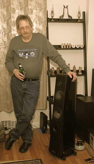 Chris next to the Sonus Faber Grand Piano Home