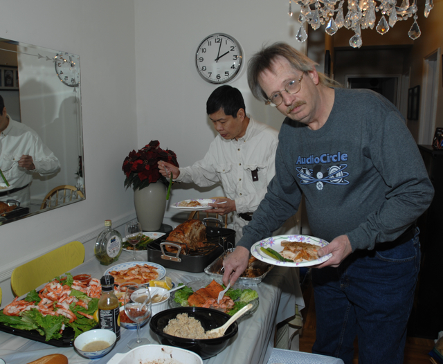 Chris on the chow down mode