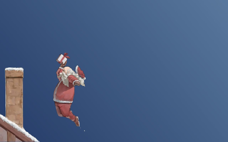 Funny-Christmas-Santa-Jump-HD-Wallpapers