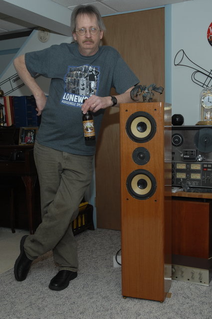 Chris next to Bob's speaker