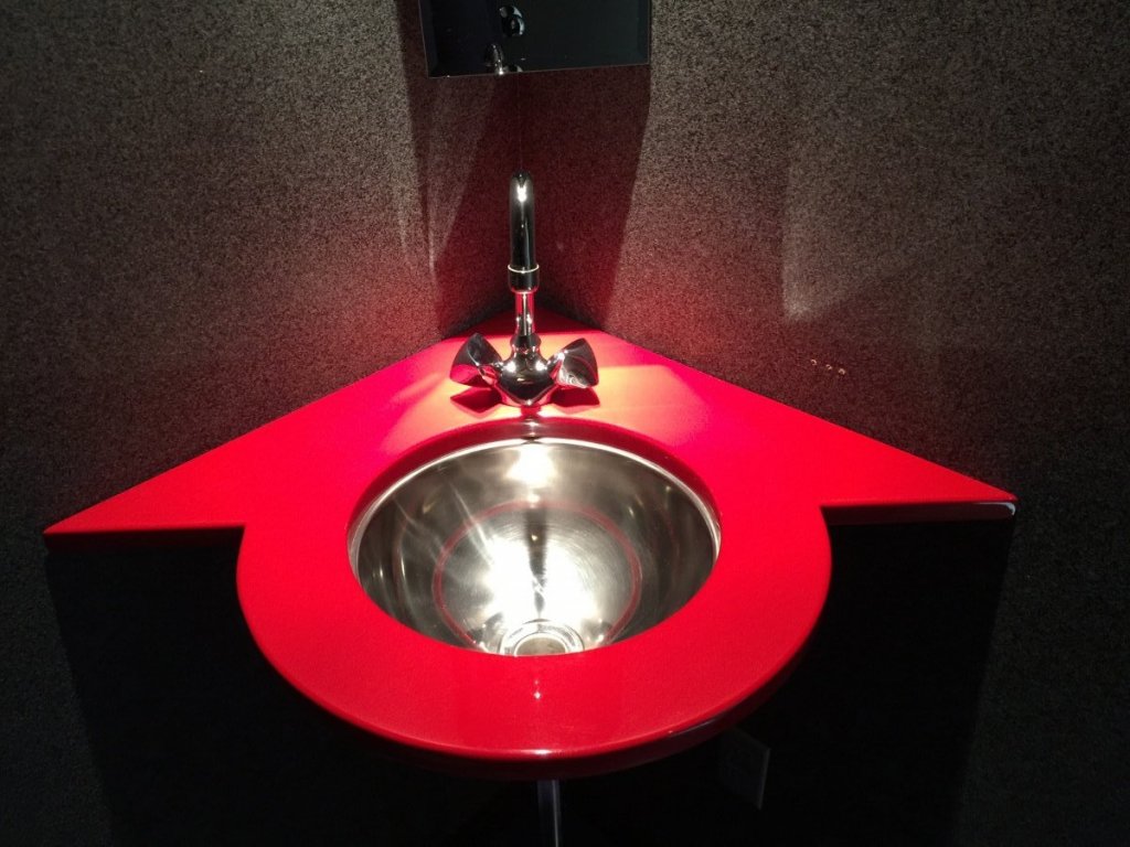 MDF Ferrari Red Powder Room Sink