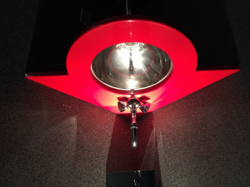 Ferrari Red Power Room Sink