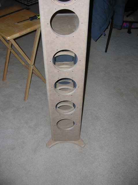 front view of base, baffle unattached