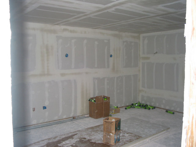 drywall taped and ready for texture