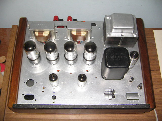 Magnavox 88 amp - Magnavox 88 series amp after modification and restoration. Wood cabinet is Babinga.