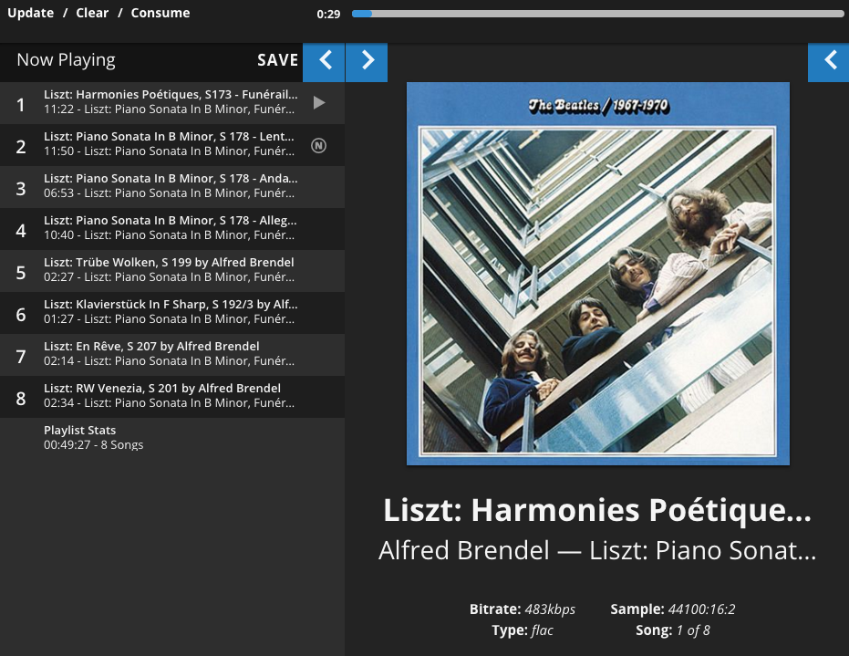Last album artwork displayed.