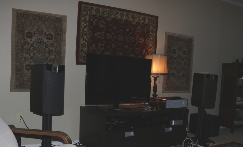 Revised pic of my system - March 2016. New Peachtree Decco 65, New speaker stands (22
