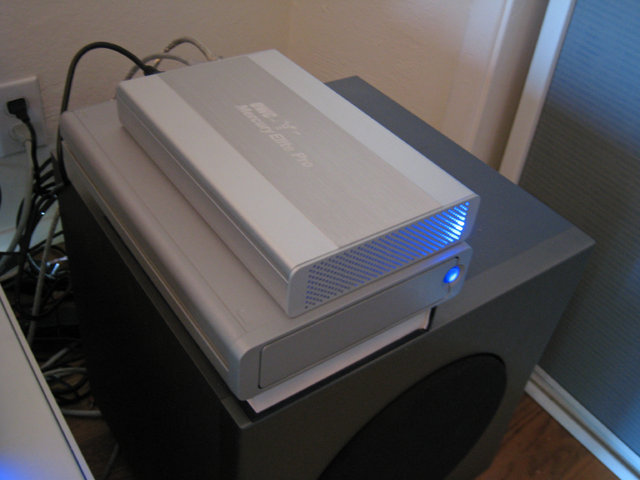 OWC mercury 750GB stacked on LaCie 500GB Big Disk Extreme