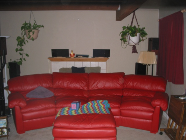 That beautiful red couch