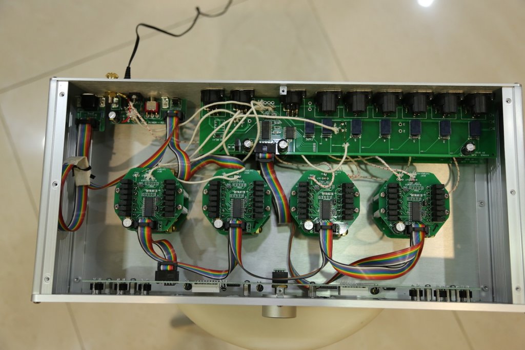 Fully balanced silver slagleformer preamp - top view
