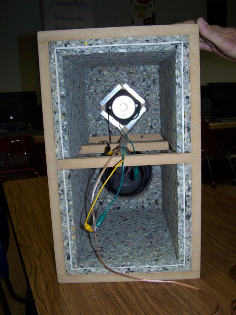 a well made speaker box - note the window brace and the 3 layer dampening