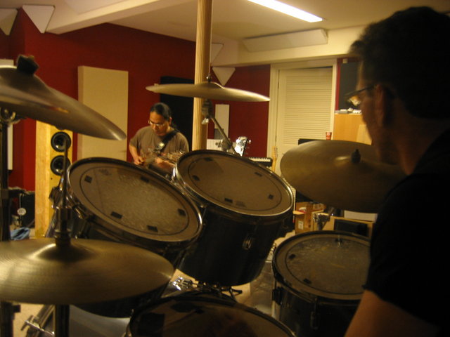 Charles and Tito - Charles (drums) and Tito (guitar) jamming at the May 2008 NY Audio Rave