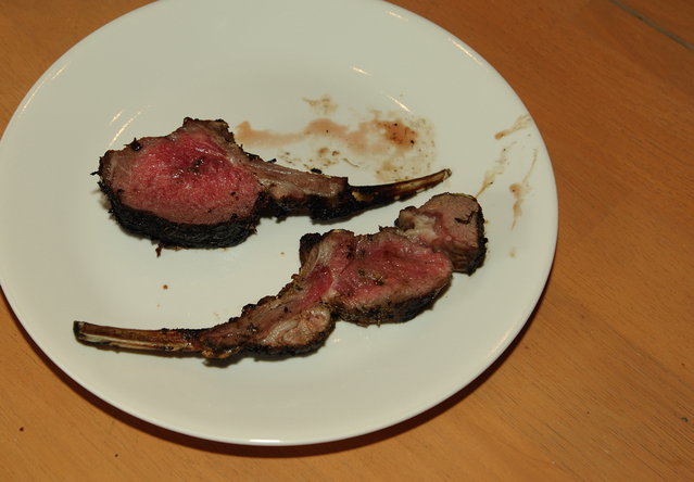 What's left of the Lamb chops