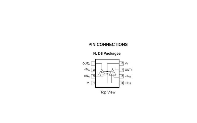 NE5532 pin connections