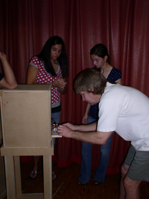 Danny checking Xover- Candace and Shelby's speaker