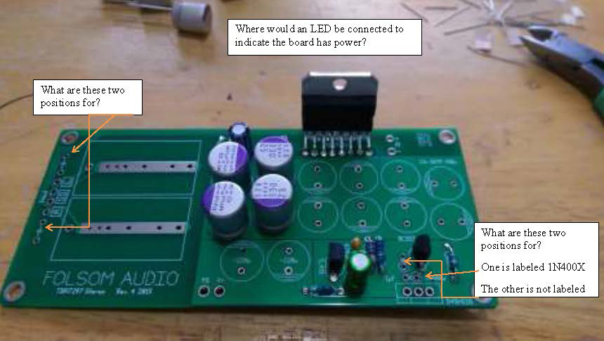 Question picture for amp board