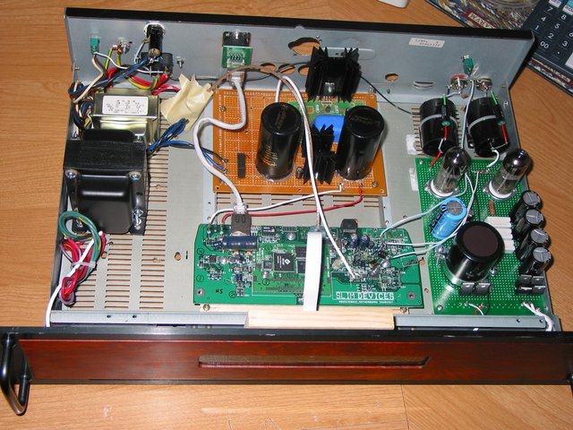 SB2 with tubed output - Tubed output stage for re-cased Squeezebox 2.