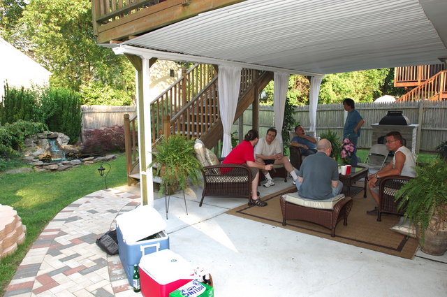 Hangin out in the patio