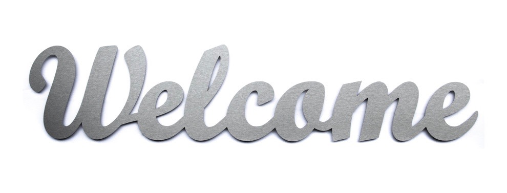 welcome sign cut