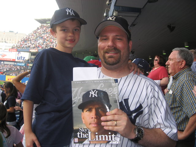Tristan and Dad at Yankee Stadium II 7-5-08
