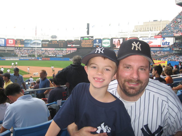 Tristan and Dad at Yankee Stadium 7-5-08