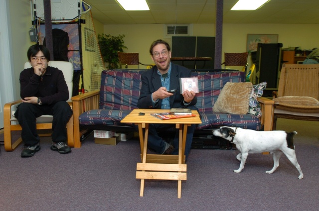 Paul showing his favorite CD.