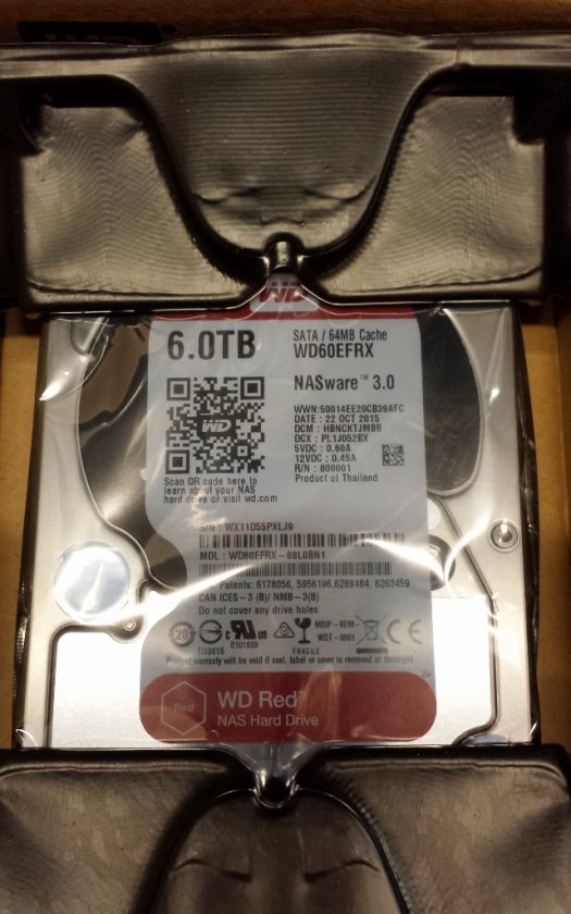 6TB WD Red replaced 3TB drive.