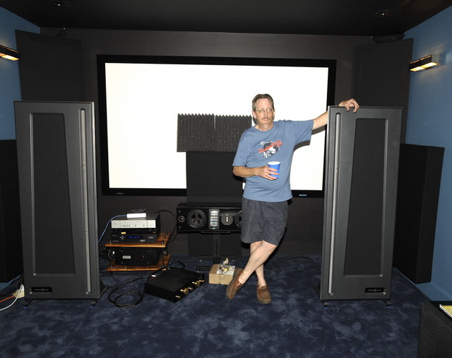 Chris next to the Analysis Auio Omega