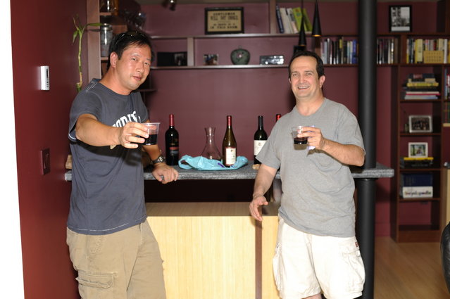 Phil and Gary at the bar