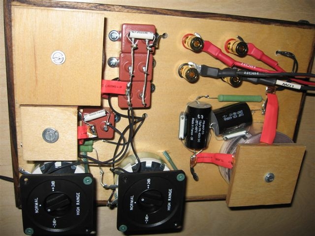 External crossover ; Alaphacore inductors, URSS PIO caps.