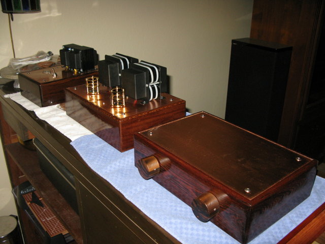 Tube Dac and TVC combo, ebony chassis, copper plates