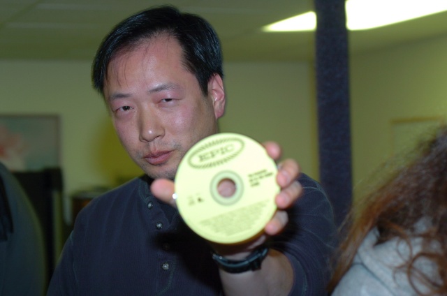 Phil showing his Billy Idol CD.