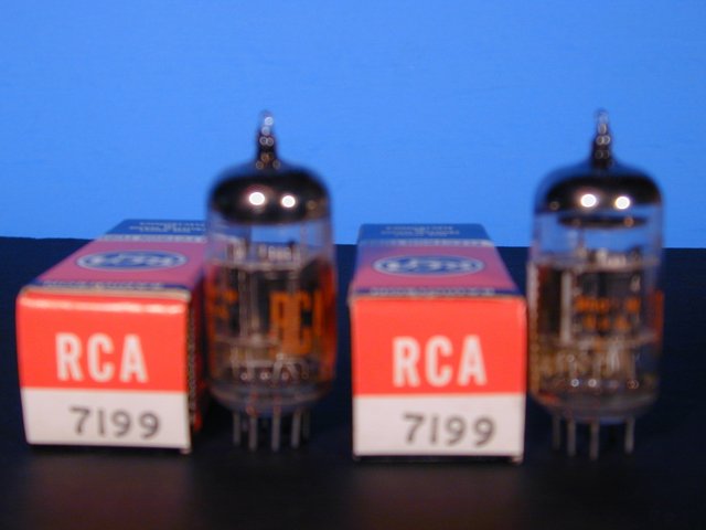 RCA NOS/NIB 7199 - These are RCA 7199's NOS/NIB. (another out of focus shot, sorry. I'll fix it as soon as possible.)