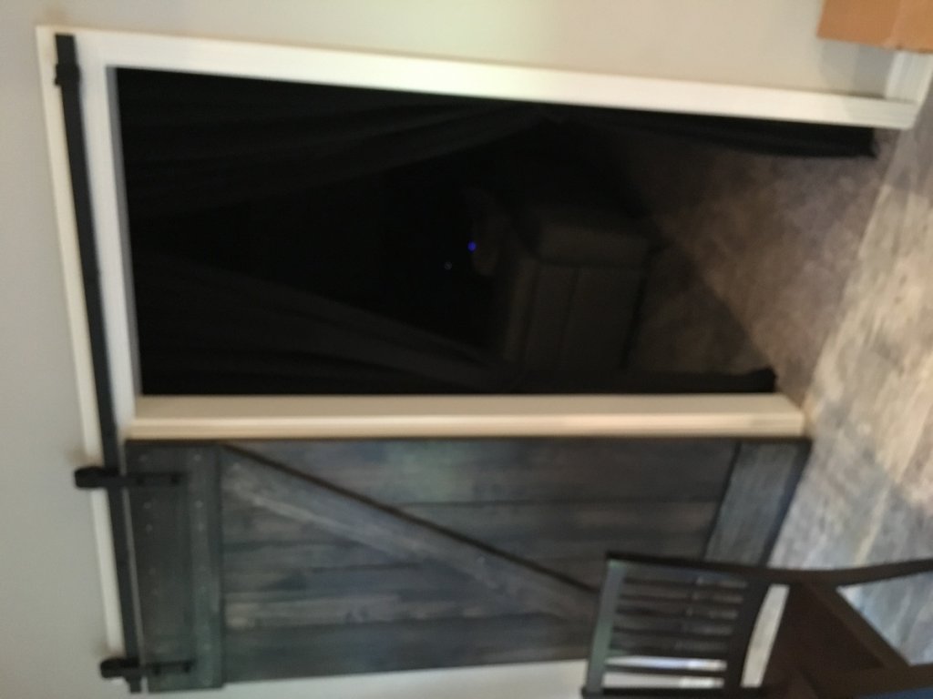 Out of focus picture of the entry to my theater