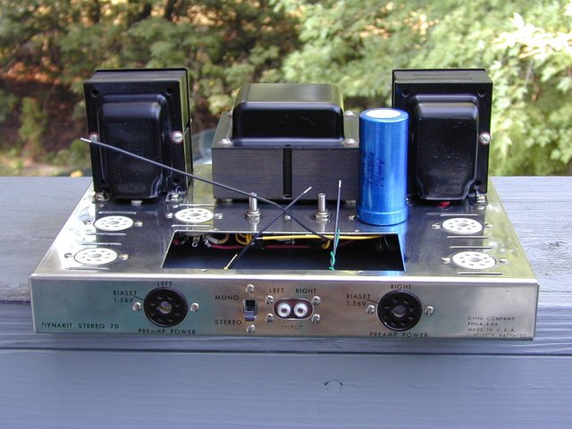 Completed chassis - Just waiting for the Driver Board - It's beginning to look like an amplifier again! All we need now is the Driver board, and this one will be ready for testing and "burn-in."