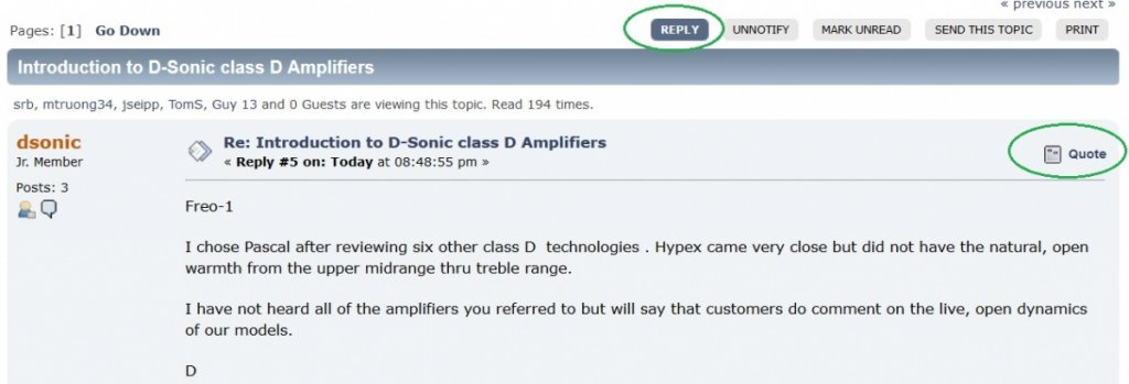 Audio Circle Reply & Quote buttons