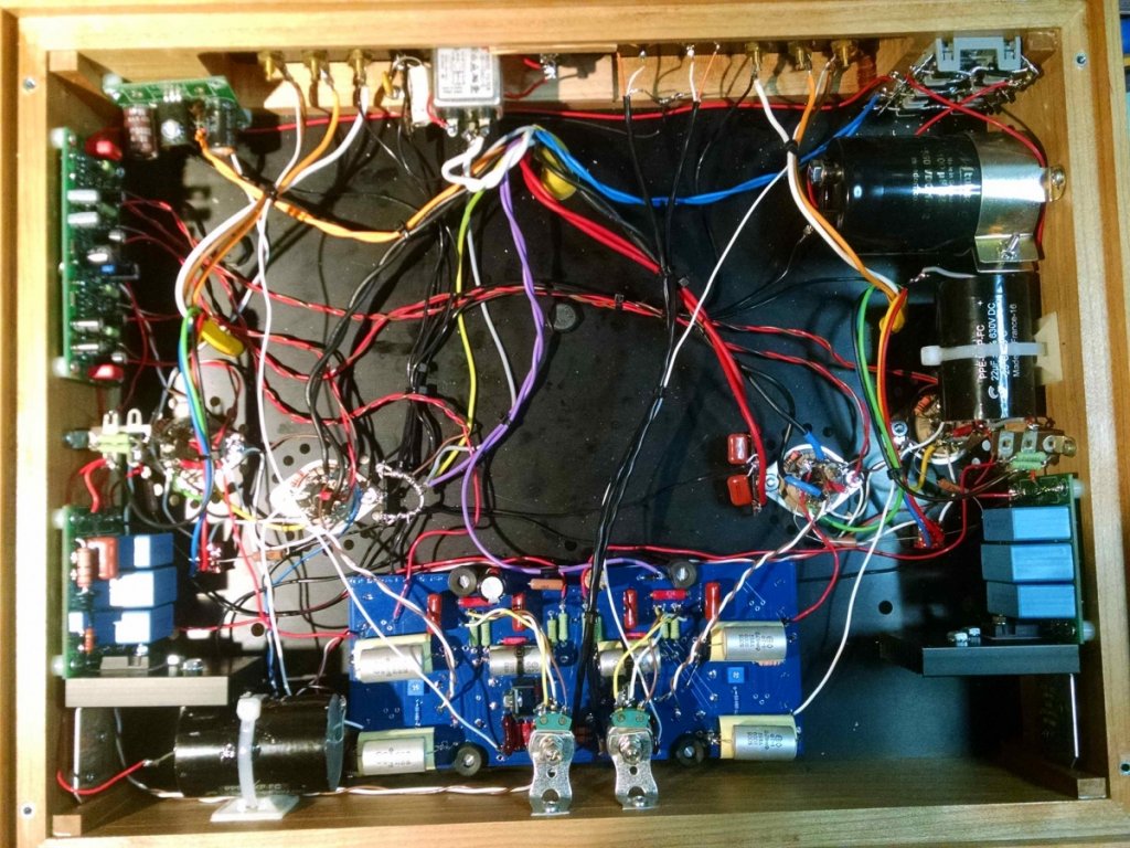 Messy prototype version of next KT88 amp.