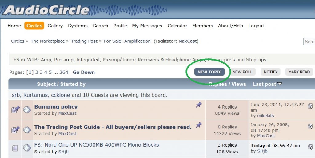 Audio Circle New Topic