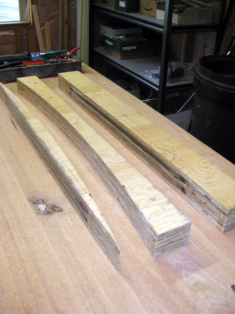 IMG 0225.JPG - The top parts of this will be the carriage for the router and the bottom are the rails.