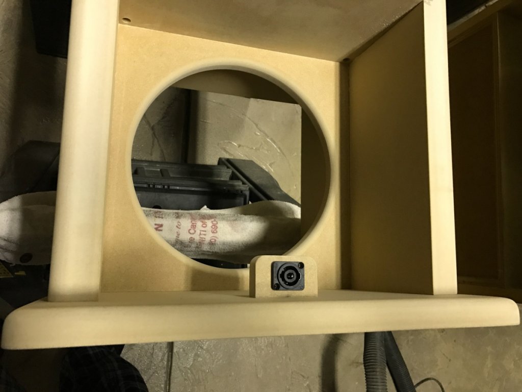 Neutrik SpeakOn Connector Mount on Subwoofer